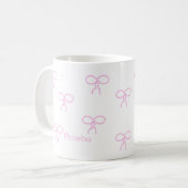 Mug Musique blanche avec vaches roses (Devant gauche)