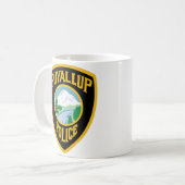 Mug Musique blanche de la police de Puyallup (Devant gauche)