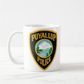 Mug Musique blanche de la police de Puyallup (Gauche)