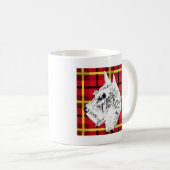 Mug Musique blanche écossaise Terrier (Devant droit)