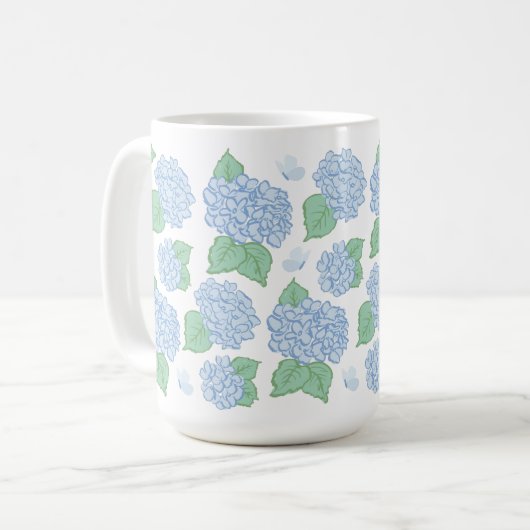 Mug Musique bleu clair Hydrangea (Devant gauche)