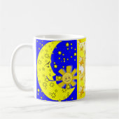 Mug Musique bleue de la lune jaune (Gauche)