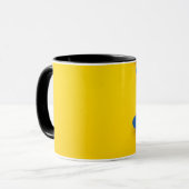 Mug Musique bleue et jaune (Devant gauche)