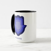 Mug Musique bleue Khamsa (Devant gauche)