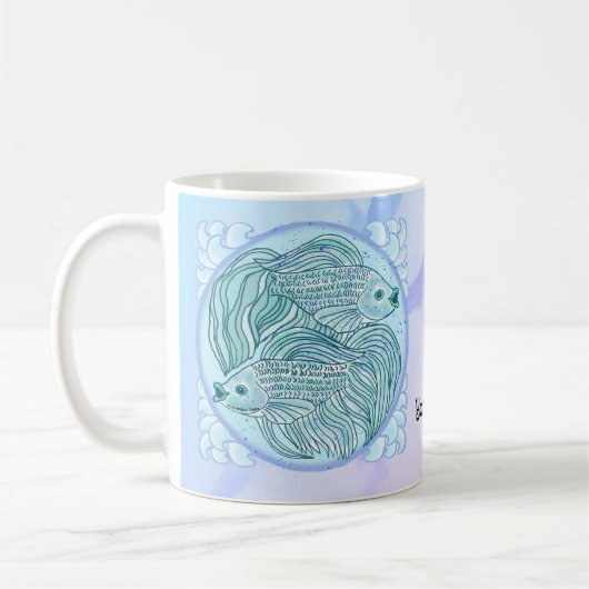 Mug Musique Blue Koi Fish (Gauche)