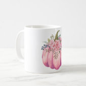Mug Musique Citrouille d'automne rose (Devant gauche)