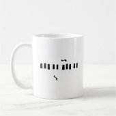 Mug Musique Clavier Piano Noir Et Blanc Avec Note (Gauche)