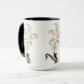 Mug Musique colorée Saxophone & Fils Floraux (Devant gauche)