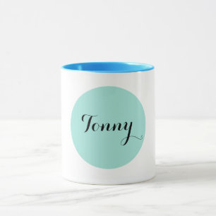 Mug Musique combo à anneaux monogramme bleu