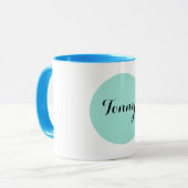 Mug Musique combo à anneaux monogramme bleu (Devant gauche)