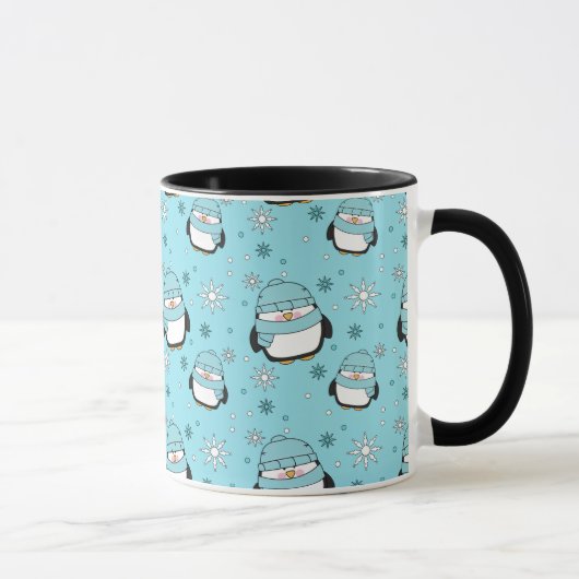 Mug Musique Combo de pingouins d'hiver (Droite)
