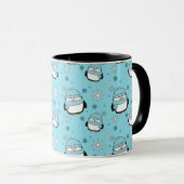 Mug Musique Combo de pingouins d'hiver (Devant droit)