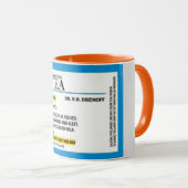 Mug Musique combo de prescription de thé amusant (Devant droit)