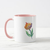 Mug Musique Combo Ringer à aquarelle de fleurs (Gauche)