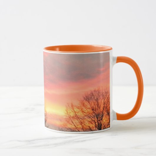 Mug Musique couché de soleil d'hiver (Droite)