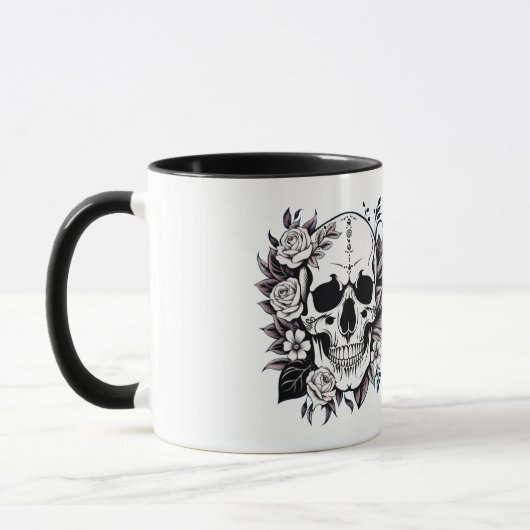 Mug Musique crâne florale (Gauche)