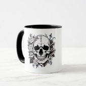 Mug Musique crâne florale (Devant gauche)