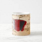 Mug Musique d'accordéon, design populaire, (Centre)