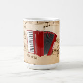 Mug Musique d'accordéon, design populaire, (Centre)