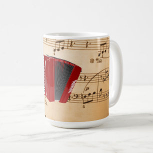 Mug Musique d'accordéon, design populaire,