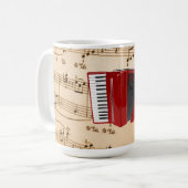 Mug Musique d'accordéon, design populaire, (Devant gauche)