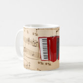 Mug Musique d'accordéon, design populaire, (Devant gauche)