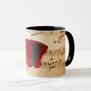 Mug Musique d'accordéon, design populaire,