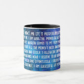 Mug Musique d'affirmation d'argent (Centre)