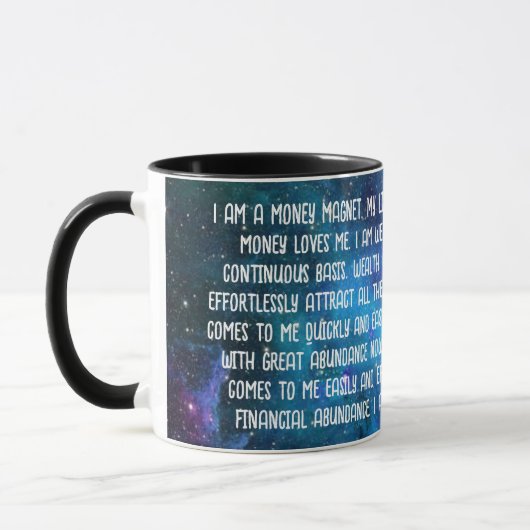 Mug Musique d'affirmation d'argent (Gauche)