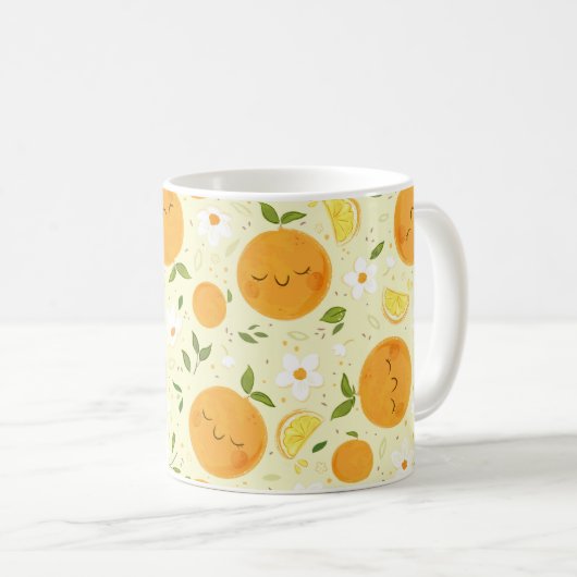 Mug Musique d'agrumes orangés (Devant droit)