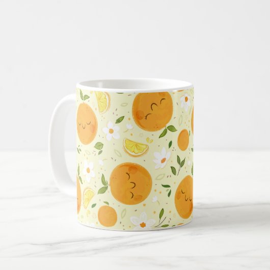 Mug Musique d'agrumes orangés (Devant gauche)