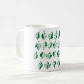 Mug Musique d'alphabet vert (Devant gauche)