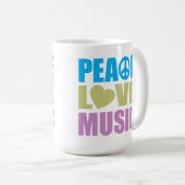 Mug Musique d'amour de paix (Devant droit)