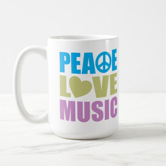 Mug Musique d'amour de paix (Gauche)