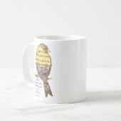 Mug Musique dans la citation d'âme et oiseau note de m (Devant gauche)