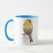 Mug Musique dans l'âme Citation & note musicale Oiseau (Gauche)