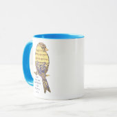 Mug Musique dans l'âme Citation & note musicale Oiseau (Devant gauche)