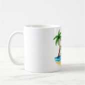 Mug Musique d'aquarelle de plage de l'évasion tropical (Gauche)