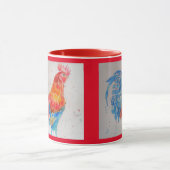 Mug Musique d'aquarelle rouge (Centre)