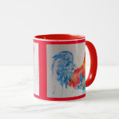 Mug Musique d'aquarelle rouge (Devant droit)
