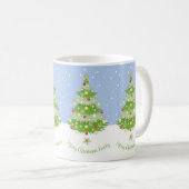 Mug Musique d'arbre de Noël personnalisée (Devant droit)