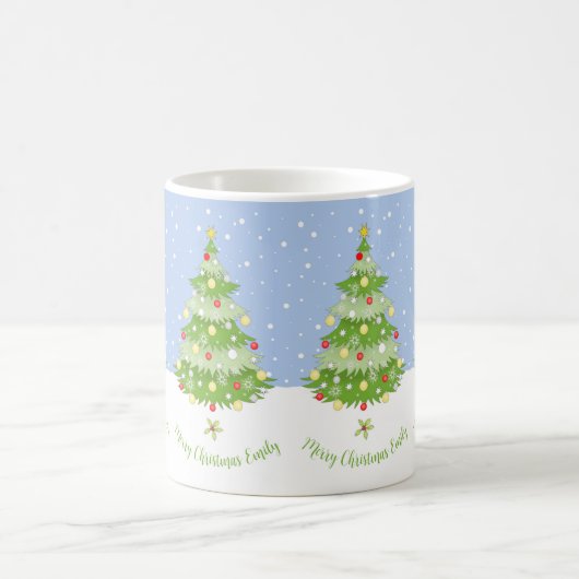 Mug Musique d'arbre de Noël personnalisée (Centre)