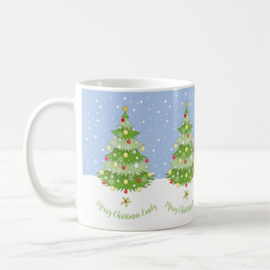 Mug Musique d'arbre de Noël personnalisée (Gauche)