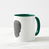 Mug Musique d'art crâne vert (Devant droit)
