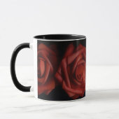 Mug Musique d'art des roses rouges profondes (Gauche)