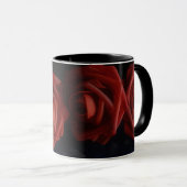 Mug Musique d'art des roses rouges profondes (Devant droit)
