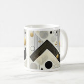 Mug Musique d'art géométrique moderne | Ab noir et or  (Devant droit)
