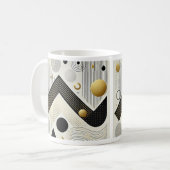 Mug Musique d'art géométrique moderne | Ab noir et or  (Devant gauche)