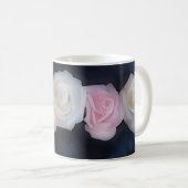 Mug Musique d'art rose et blanc Roses (Devant droit)