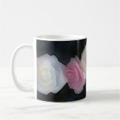 Mug Musique d'art rose et blanc Roses (Gauche)
